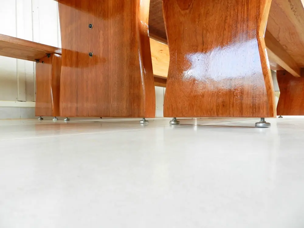 Mesa rústica de Angelim 2,50 m com 2 bancos, foto 8