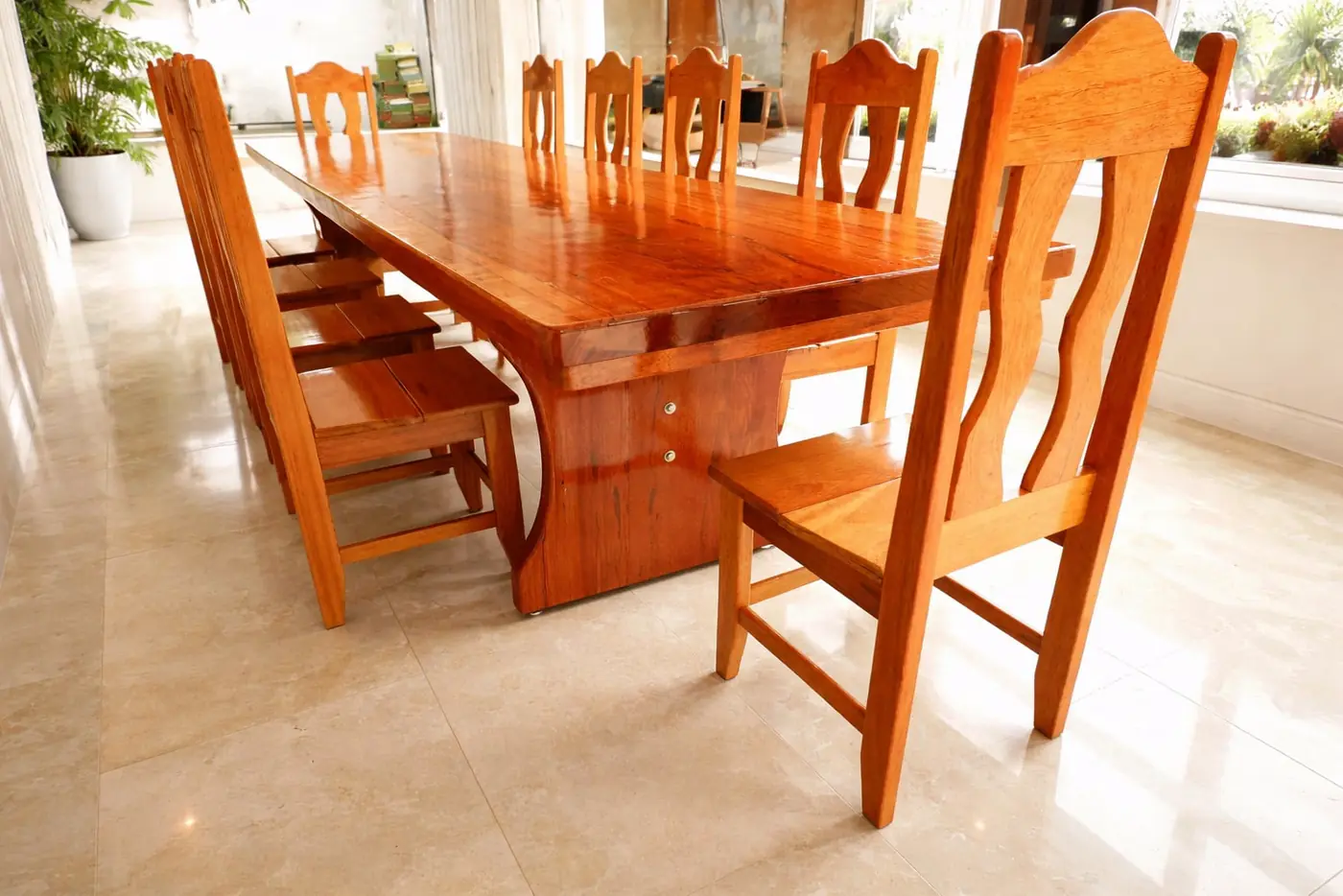 Mesa rústica para churrasco de Angelim 3,00 m com 10 cadeiras, foto 8