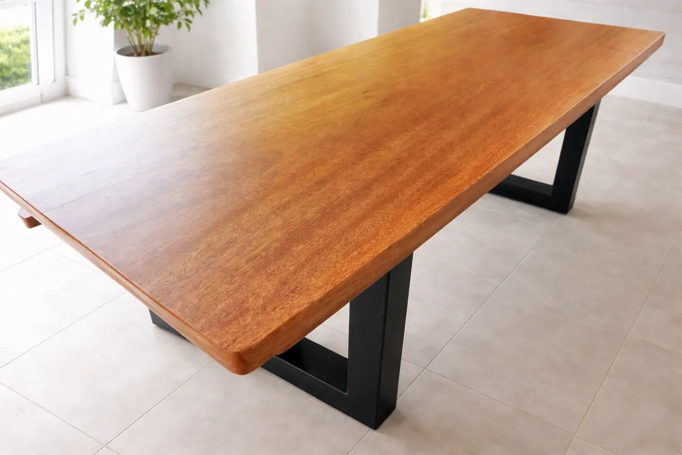 Mesa rústica de Cedro Mara 2,20 m com 1 banco, foto 5