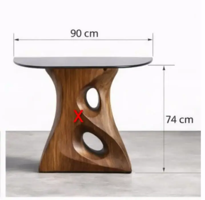 Par de pés de mesa exclusivos em Freijó, foto 6