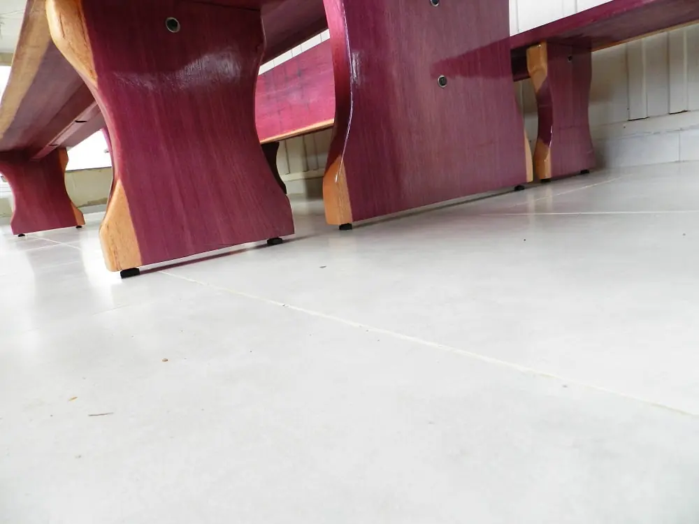 Mesa rústica de Roxinho 3,50 m com 2 bancos, foto 9