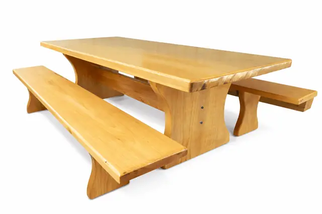 Mesa rústica de Tauari 2,50 m com 2 bancos