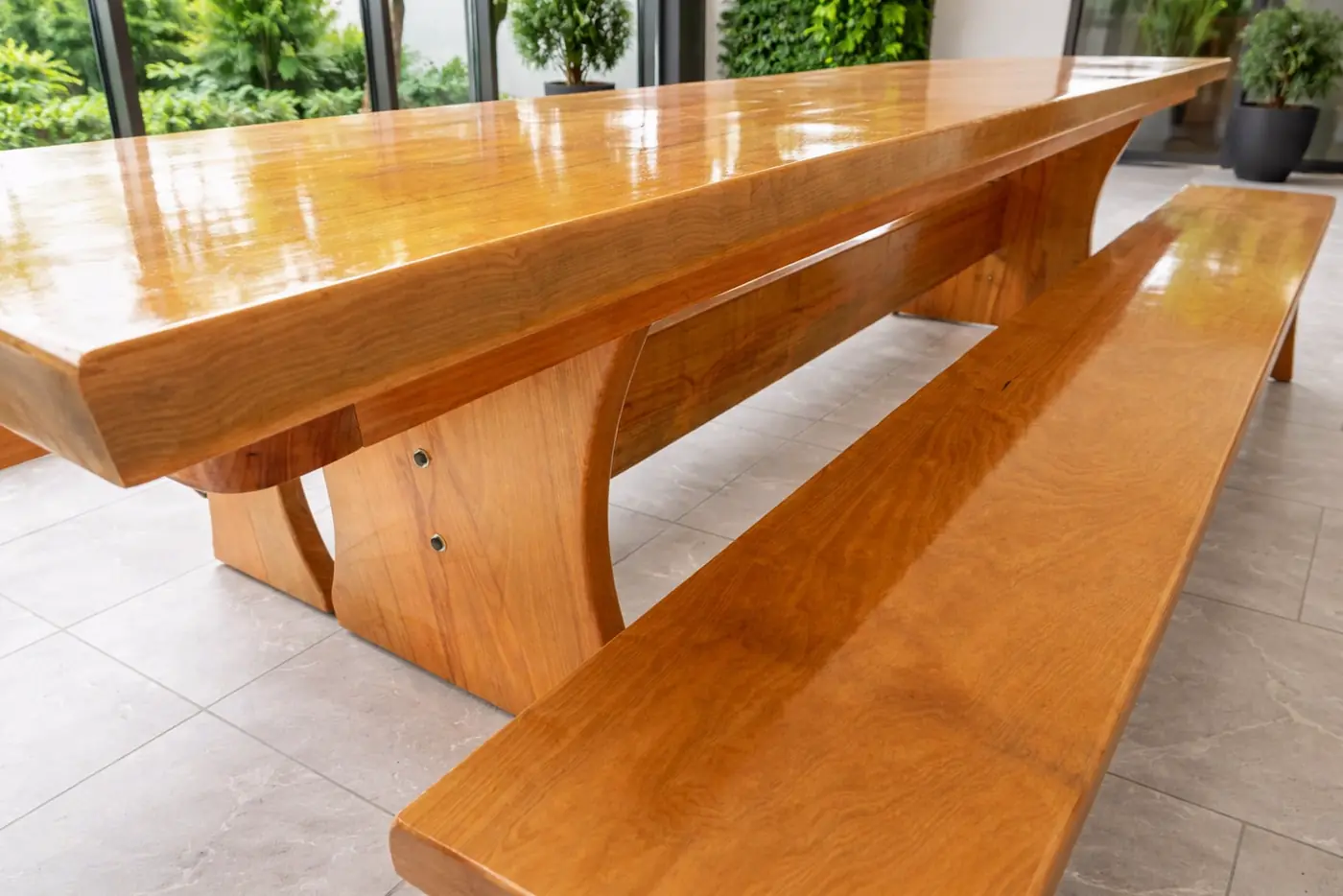 Mesa rústica de Tauari 3,00 m com 2 bancos, foto 6