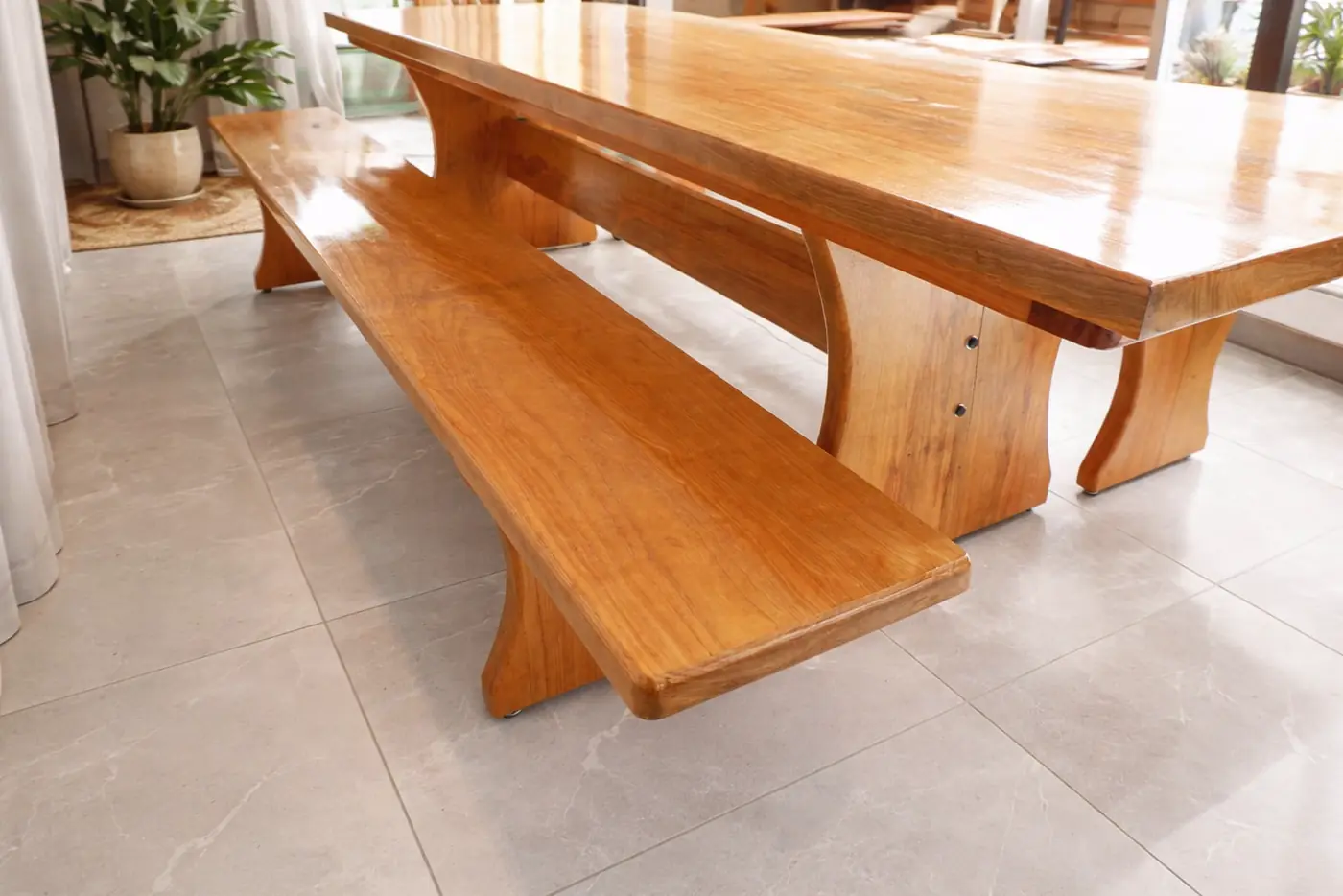 Mesa rústica de Tauari 3,00 m com 2 bancos, foto 7