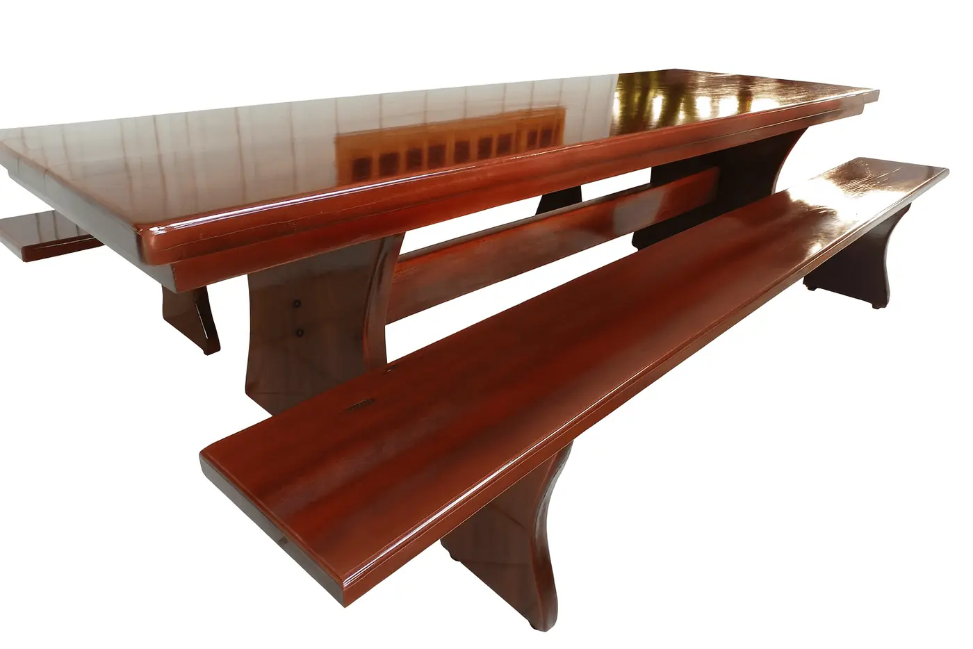 Mesa rústica de Tauari 3,00 m com 2 bancos, foto 3