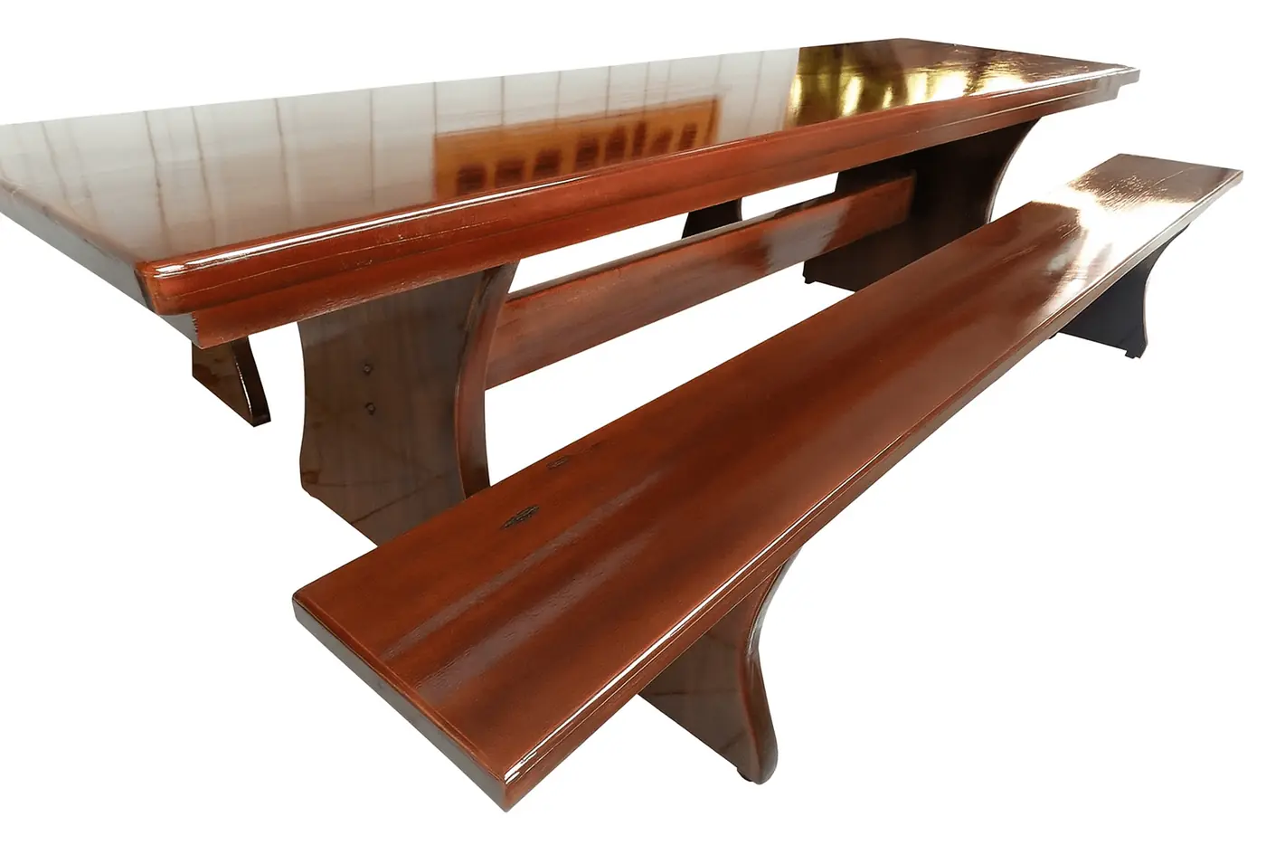 Mesa rústica de Tauari 3,00 m com 2 bancos, foto 5