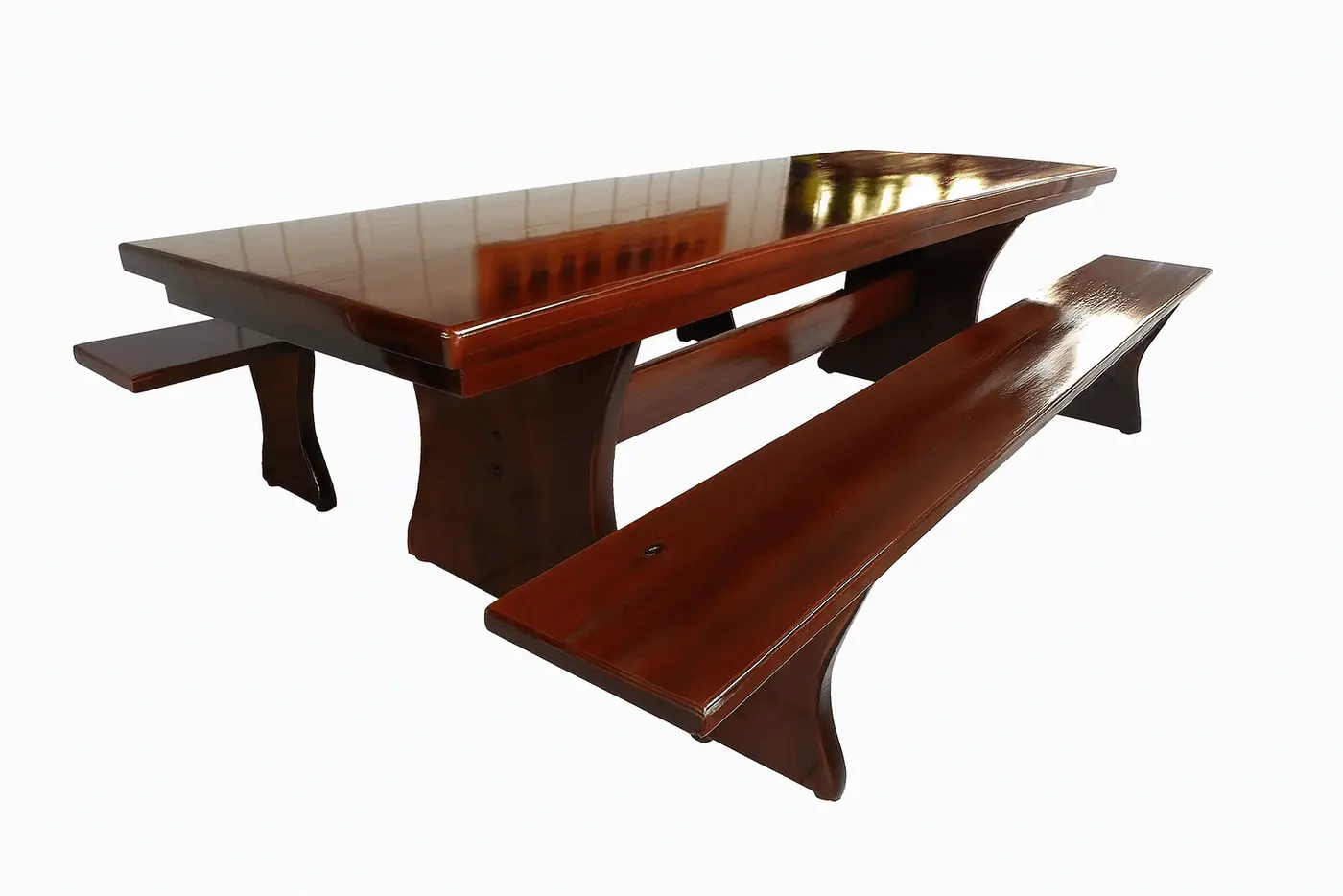 Mesa rústica de Tauari 3,00 m com 2 bancos, foto 6