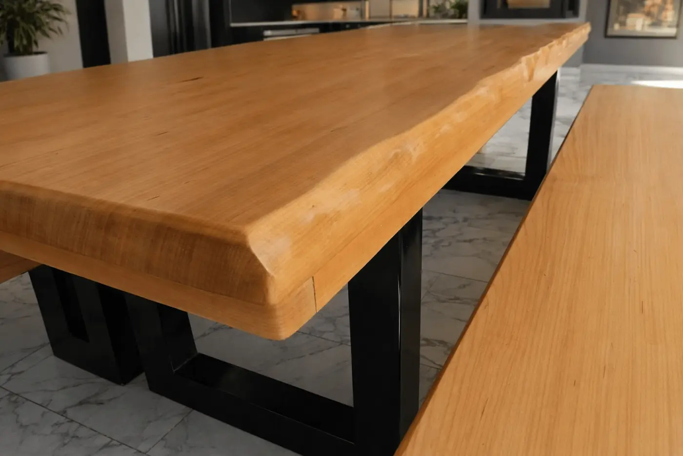 Mesa rústica de Tauari 3,00 m com 2 bancos, foto 4